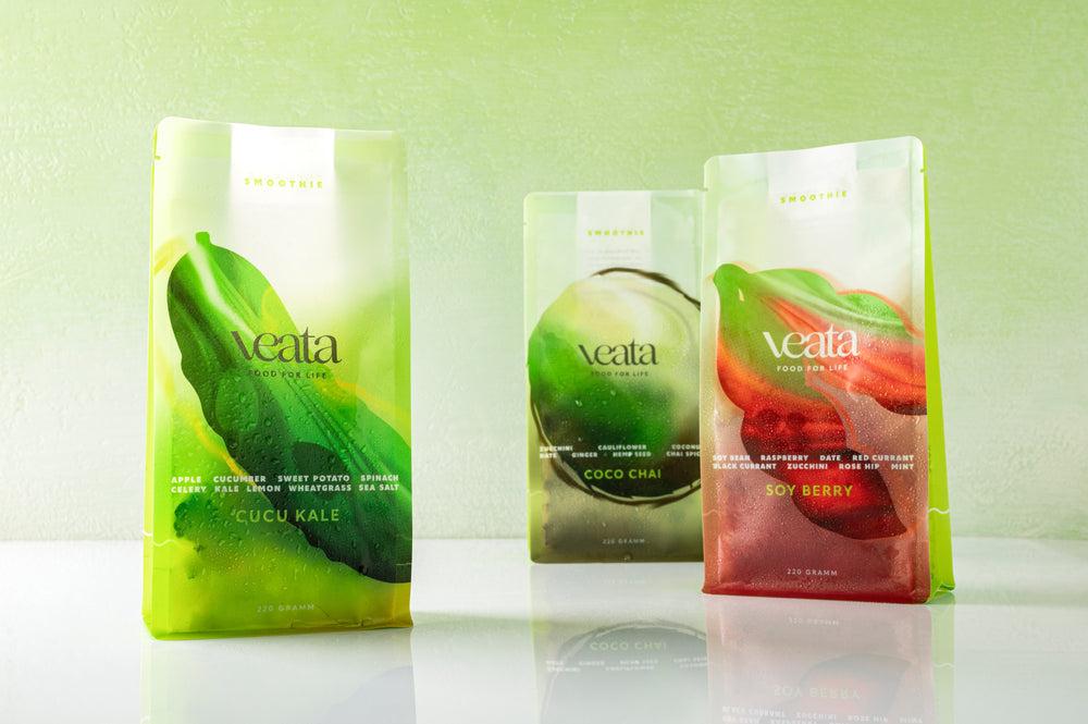 Tiefgekühlte Smoothie-Mixes von veata für mehr Genuss und Gesundheit.
